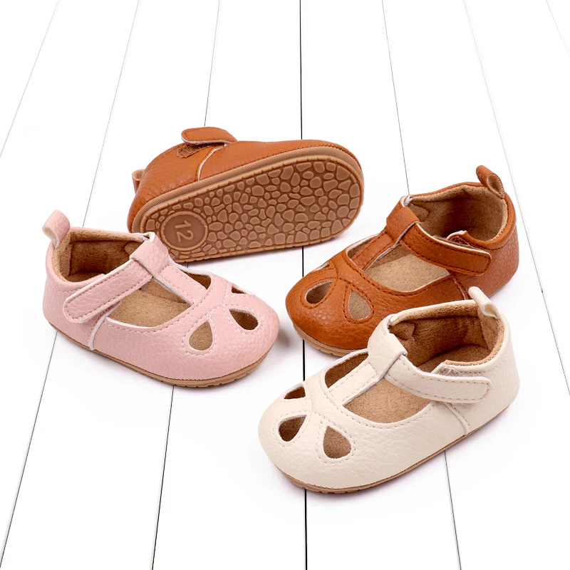 Baby Spring and Summer Sandal Girls and Boys 0-18 Months First Step Shoes Casual Walking Hollow Breathable Fanshion Anti-slip 3