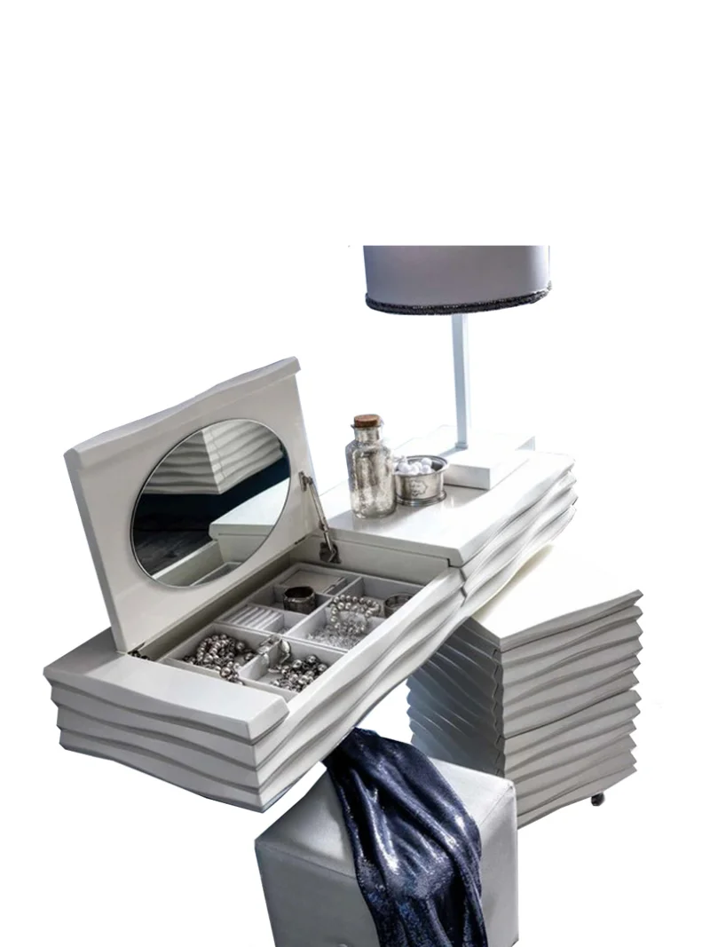 

Personalized minimalist and fashionable makeup table with wall mounted makeup table and flip mirror