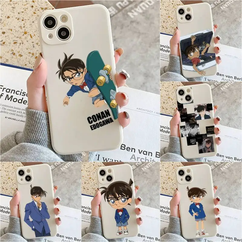 Custodia Per Telefono Anime Detective Conan Per Iphone 7 8 Plus X Xr Xs 11 12 13 Se2020 Mini Iphone Mobile 14 Pro Max Case