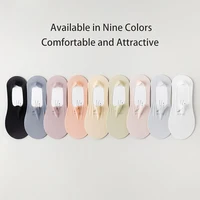 5 Pairs of Women's Spring and Summer Ultra-thin Simple and Fashionable Solid Color Breathable Mesh Anti-falling Invisible Socks 2