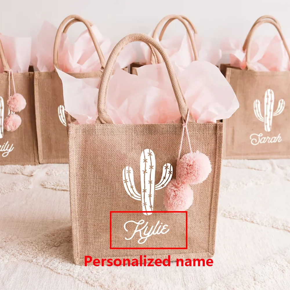 

Personalized custom Cactus Desert Palm Springs Bachelorette party bridal shower Tote Bag for Bridesmaid wedding bride to be gift
