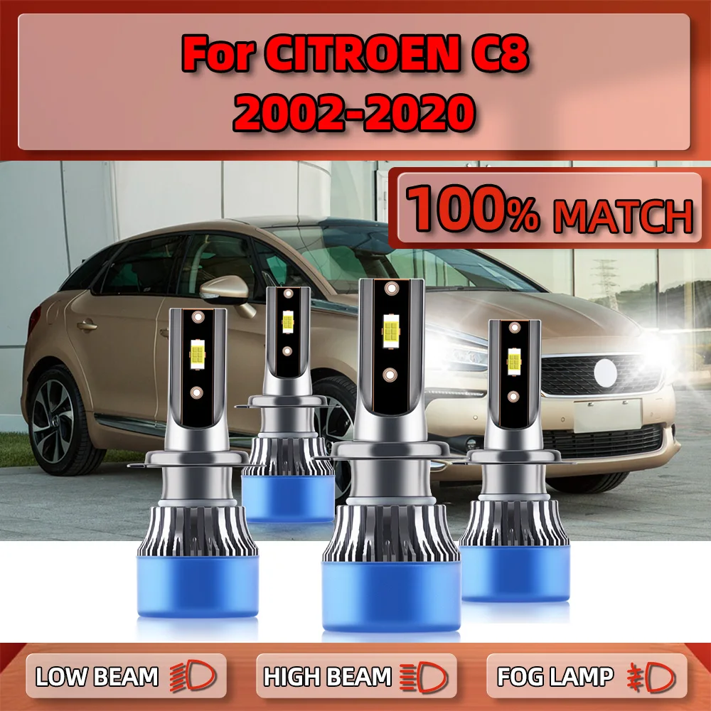 

H7 Canbus LED Car Headlight Bulbs 40000LM Auto Lamps 6000K White 12V For CITROEN C8 2002-2013 2014 2015 2016 2017 2018 2019 2020
