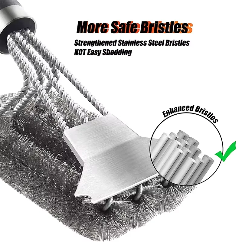 Barbecue Grill Brush Cleaning Tool Stainless Steel Bristle Brush Grill Net Cleaning barbecue cleaning tools,grill brush