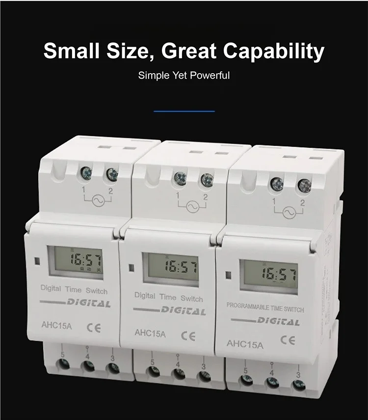 Interruttore timer in un quadro elettrico