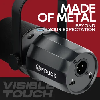 FDUCE SL40X/SL40 USB/XLR Dynamic Microphone With Built-in Headset Output & Sound Insulation,For Podcasts,Games, Live Broadcast 2