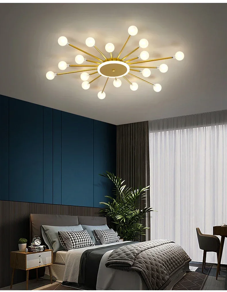 Description Picture 4 of itemModern Glass Ceiling LED Chandeliers Lighting Chandelier for Living Room Bedroom Kitchen Led Light Indoor Lamp Fixture Lights