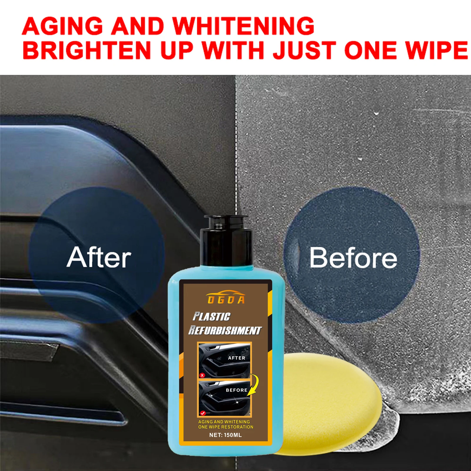 Car Plastic Restorer Coating Agent Auto Plastic Rubber Exterior Repair Clean Refresh Restoration Agent Black Shine Seal Brighten 6