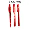 3 Pcs Red Pens