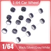 1Set DIY Racing Vehicle Toys 1:64 Car Wheels Rubber Tire With Wheel Axle Model Modified Part Vehicle Toy For Hotwheels 1