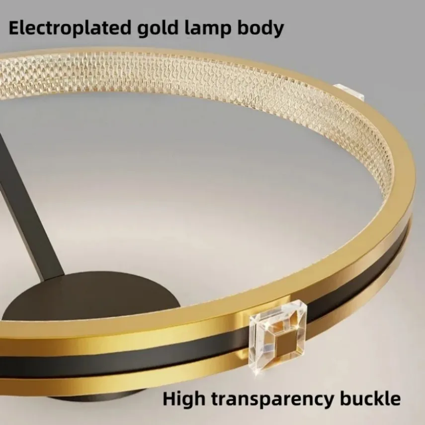 Modern LED Ceiling Light Circular Ring Pendant Lamp Living Room Dining Room Bedroom Indoor Home Decoration Lighting Fixtures