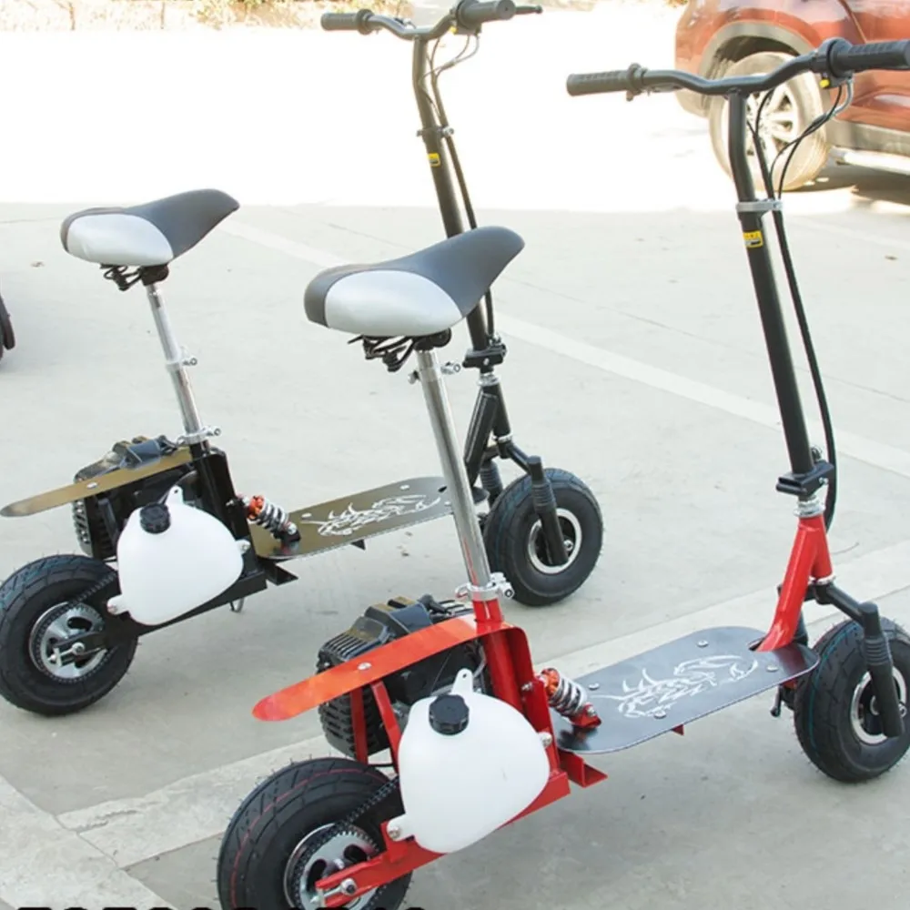 Two-stroke 52CC Gasoline Scooter Large Fuel Tank Folding Hand-pull Start Engine Gas Scooters