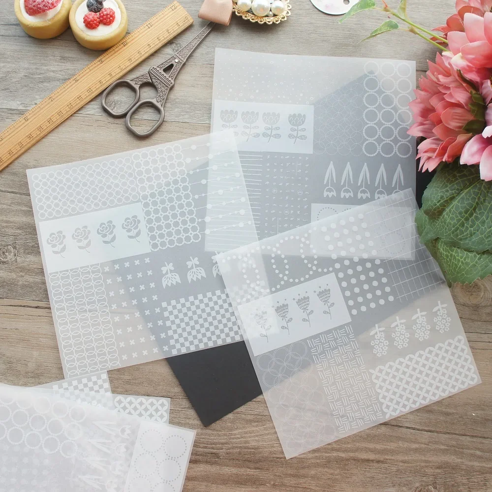 6 Sheets/Lot 16.5*16.5Cm  Diy White Garden Design Wrapping Creative Paper Craft Background Scrapbook Paper