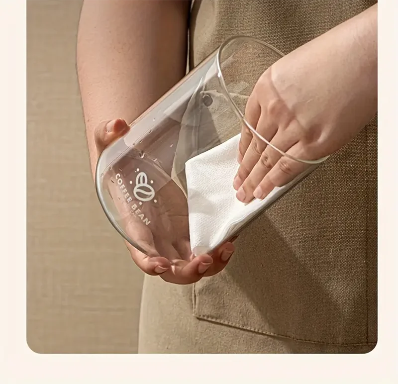 Coffee Bean Storage Jars - Vacuum Sealed Glass Containers with CO2 Valve