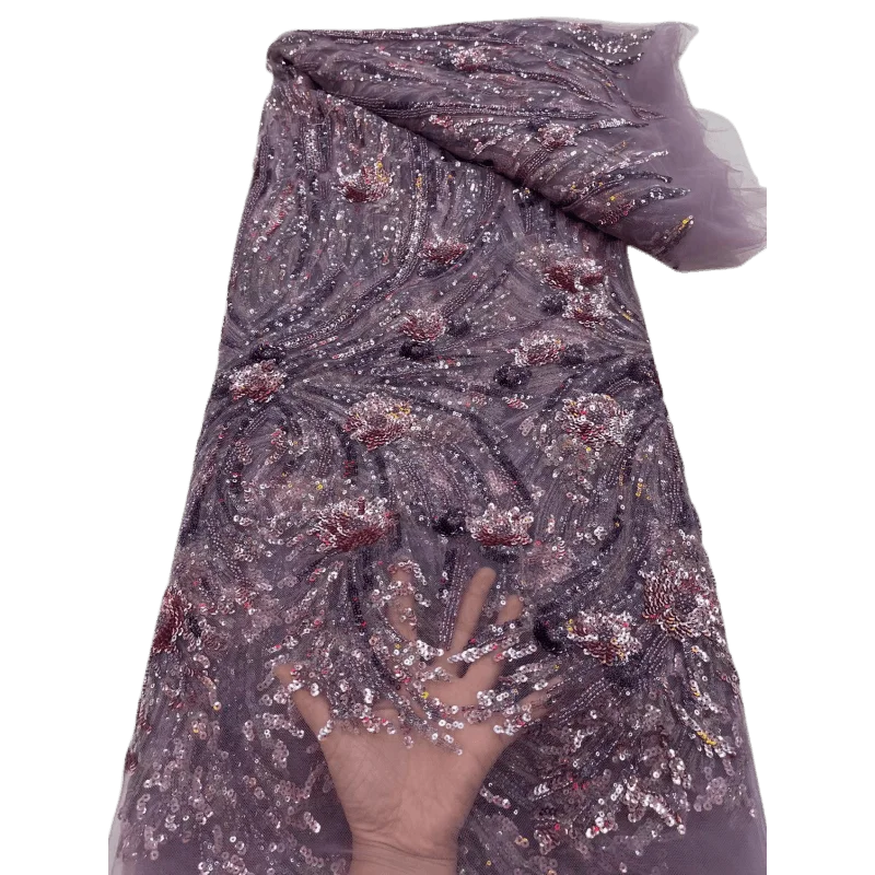 

2023 Luxury Hig-End Quality Latest Elegant African Tube Lace With Lots Beades Fabric for Wedding Dress NN5698_Z