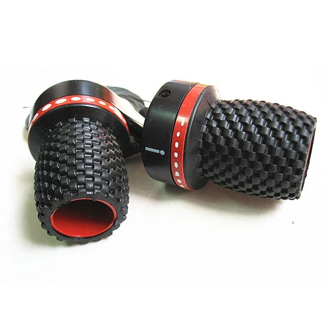 Cambio Twist Grip Per Mountain Bike - Deragliatore Manubrio Rosso/nero | Presa Antiscivolo - Foto 7