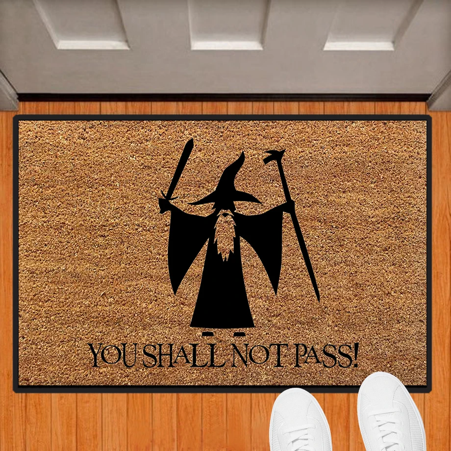 You Shall Not Pass Doormat Floor Mat Rug Carpet Anti-slip Halloween Home Decor Accessory Custom Gift 3