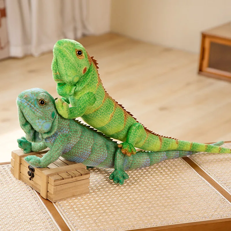 

High Quality Simulation Reptiles Lizard Chameleon Plush Toys Personality Animal Doll Deco Pillow Kids Birthday Christmas Gifts