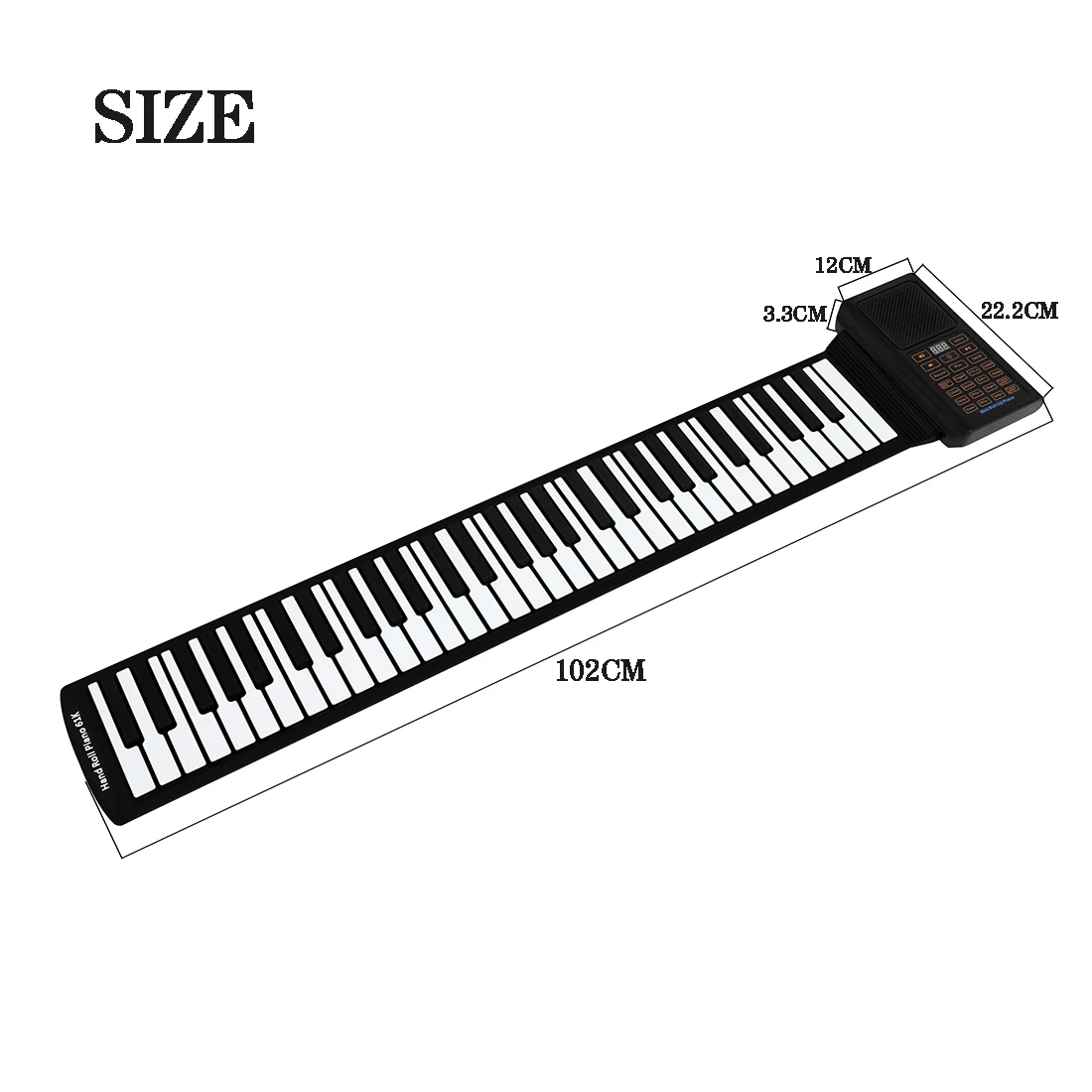 Electronic Musical Instrument Midi Control Keyboard EP-15 Portable Foldable Hand Roll Up Piano 61 Keys