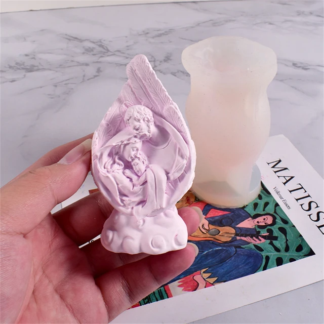 1pc Angel Shape Silicone Molds Aroma Plaster Candle Mold Candles Making  Supplies
