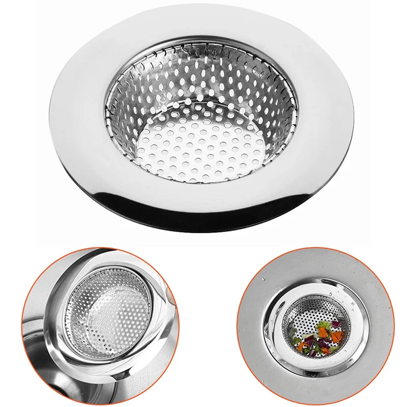 Home Stainless Steel Mesh Sink Strainer Filter Bathroom Sink Strainer Drain Hole Filter Trap Waste Screen Kitchen Sink Filter