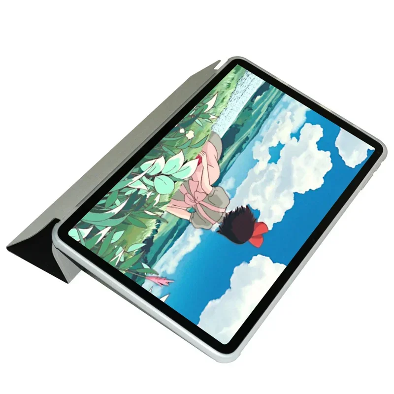 Tri-Folding Stand Cover with Shockproof TPU Back and Airbag Protection