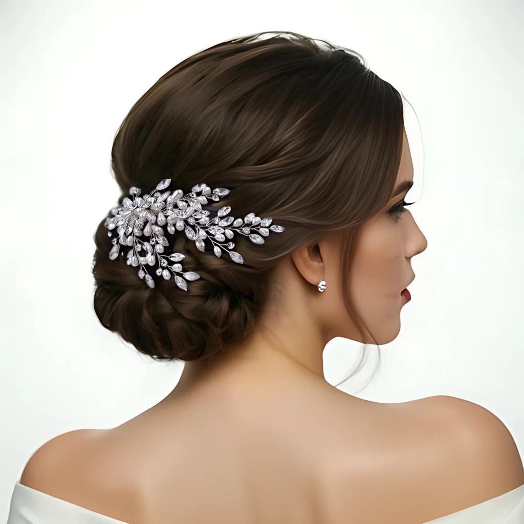 Pearl Woman Hair Comb Bridal Hair Clip Rhinestones Wedding Accessories Crystal Bride Tiara Handmade Girl Headwear HP527