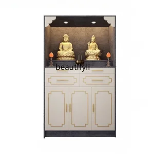 Buddha Niche Modern Small New Chinese Style Clothes Closet Altar Cabinet God of Wealth Cabinet Avalokitesvara Cabinet Worship