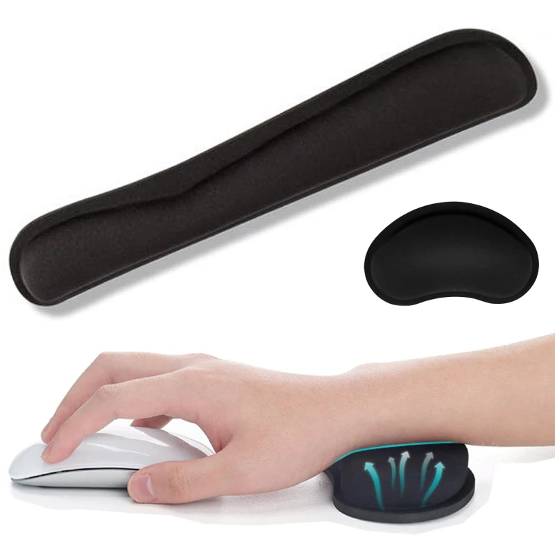 Memory Foam Keyboard Wrist Rest Pad for Typing and Gaming