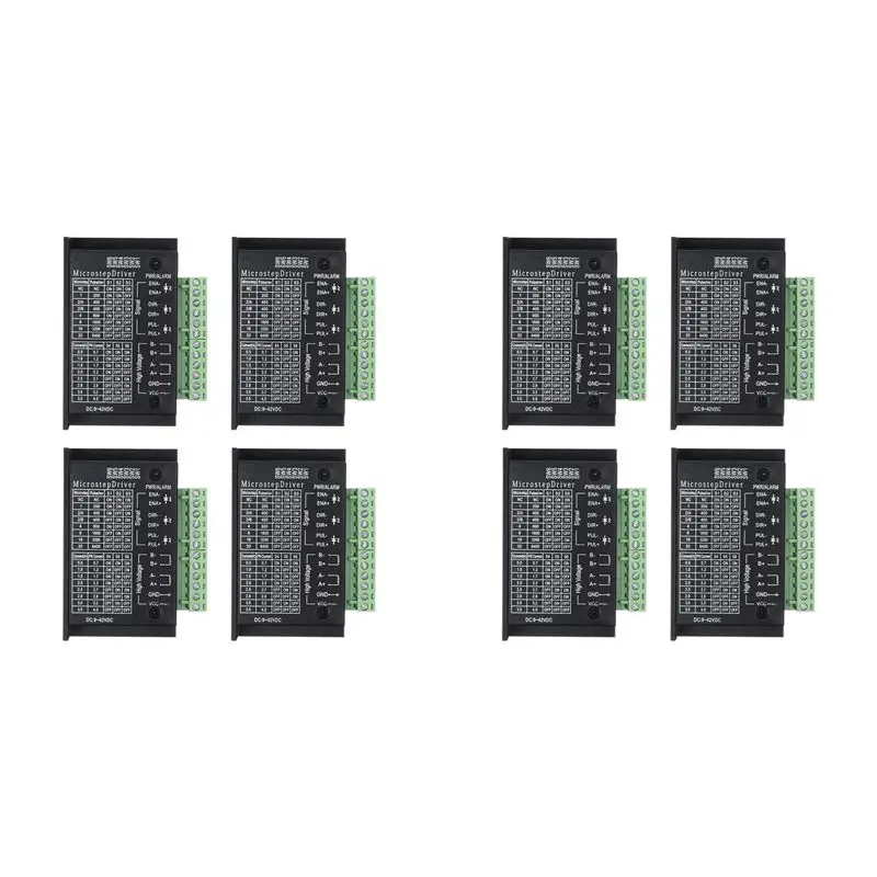 A84X-TB6600 스테퍼 모터 드라이버, 8팩 4A 스테퍼 드라이버 컨트롤러 42/57/86 스테퍼 모터용 CNC 디지털 미니 스텝 드라이버