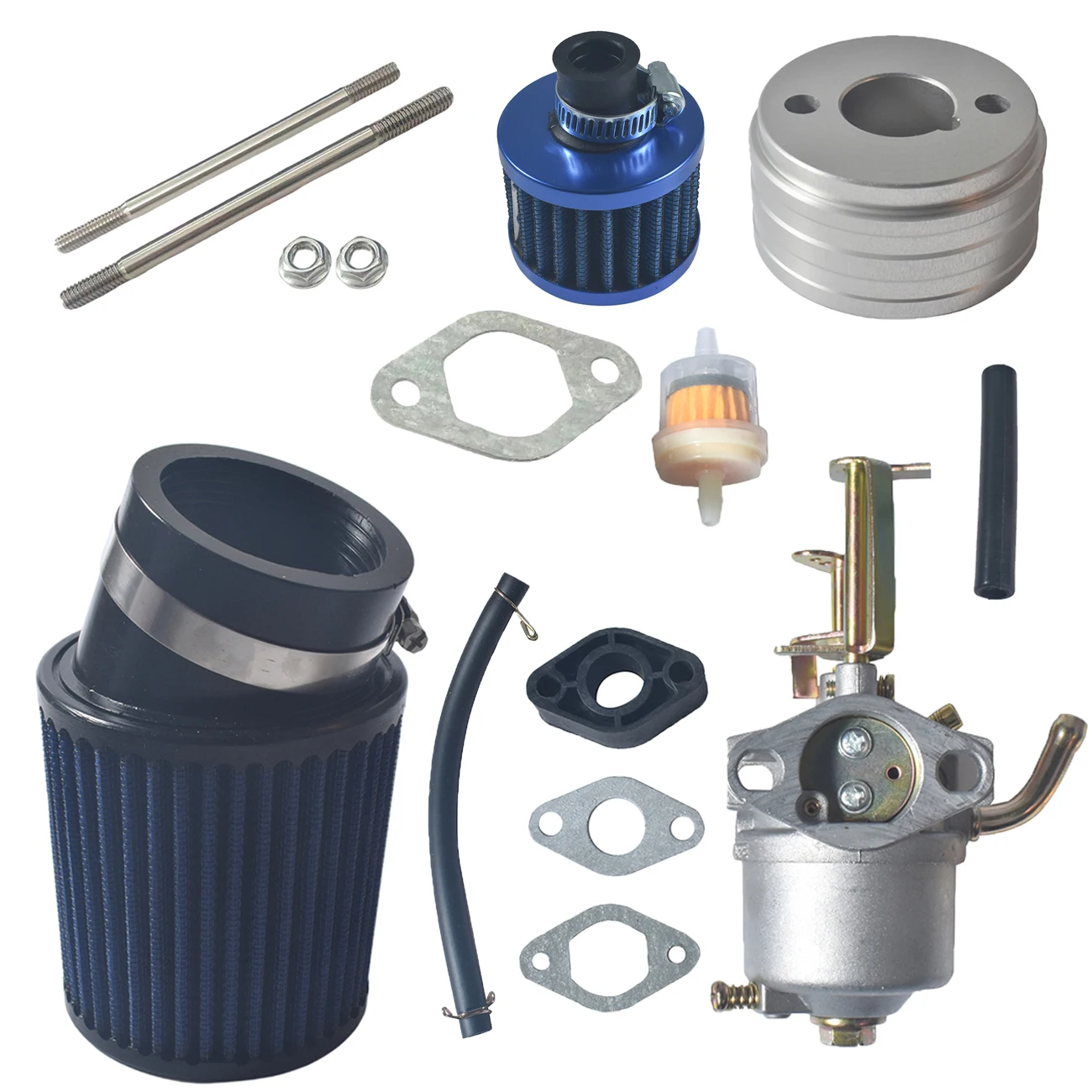 

Карбюратор Carb синий комплект воздушного фильтра для Predator 79cc 3HP Mini Bike Coleman CT100U CC100X 98cc Go Kart