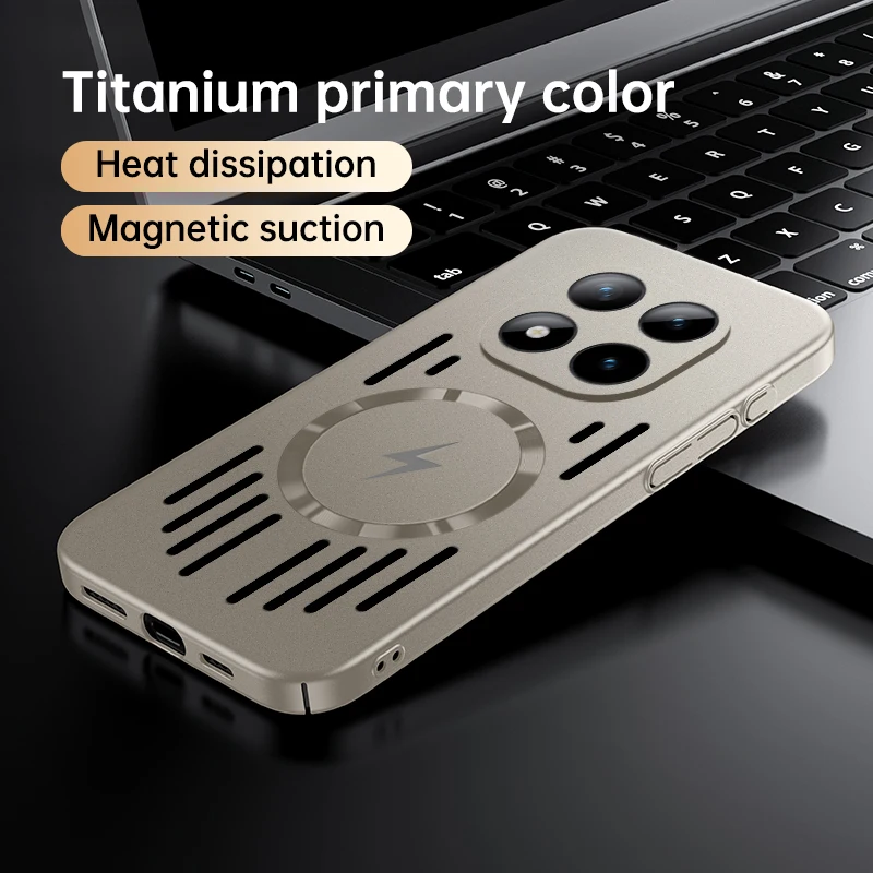 Luxury Magnetic Heat Dissipation Phone Case with Breathable Design