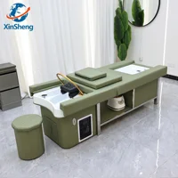 XinSheng Lit de lavage et de soin capillaire avec fonction vapeur, Table de massage pour salon de beauté, Lits de massage, Mobilier commercial pour salon de coiffure 1