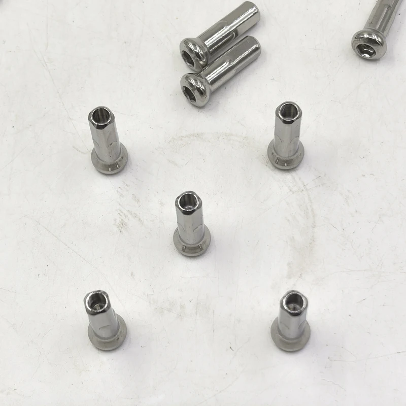 9G Length 24.16mm Longer Sliver Color Motorcycle Spoke's Nipple Material 304 Stainless Steel Electric Bike Wheel Spoke's Kit