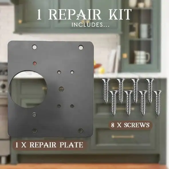 Hinge Repair Kit Hinge Side Plate Repair Piece Bracket Cabinet Hinges Plate Stainless Steel for Kitchen Cupboard Door