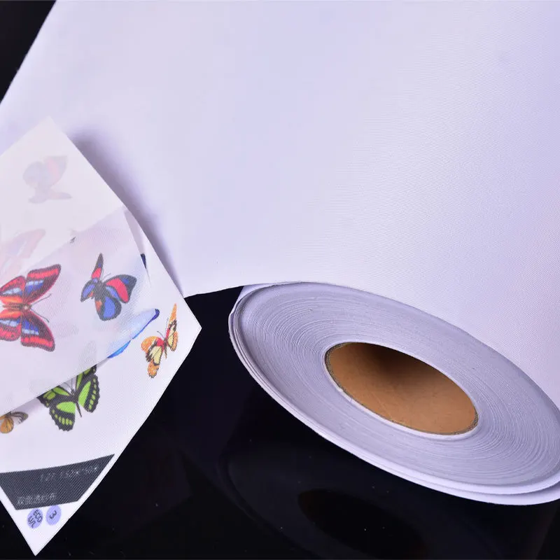60" * 50m Excellent ink absorption eco solvent polyester printing flag fabric for Latex printer