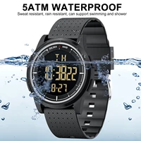 GOLDENHOUR Fashion Outdoor Sport Watch Men Multi-functional Alarm Clock Chrono 5Bar Waterproof Digital Watch Silicone  Strap 2
