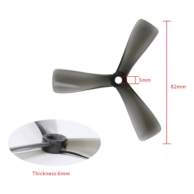 2/4Pair iFlight Nazgul 3535 3.5inch Cine Tri-blade/3 Blade Propeller Blade with 5mm Mounting Hole for FPV Protek35 Parts 6