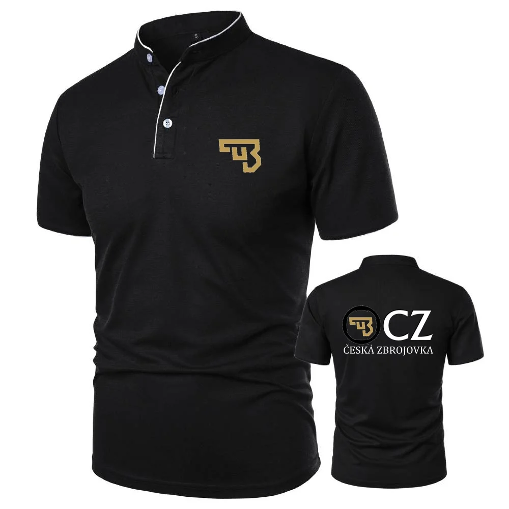COOFANDY Maglietta Henley Uomo Maniche Corte - Misto Cotone 63/37 Leggero Con Apertura Laterale - Taglia L, Colore Nero