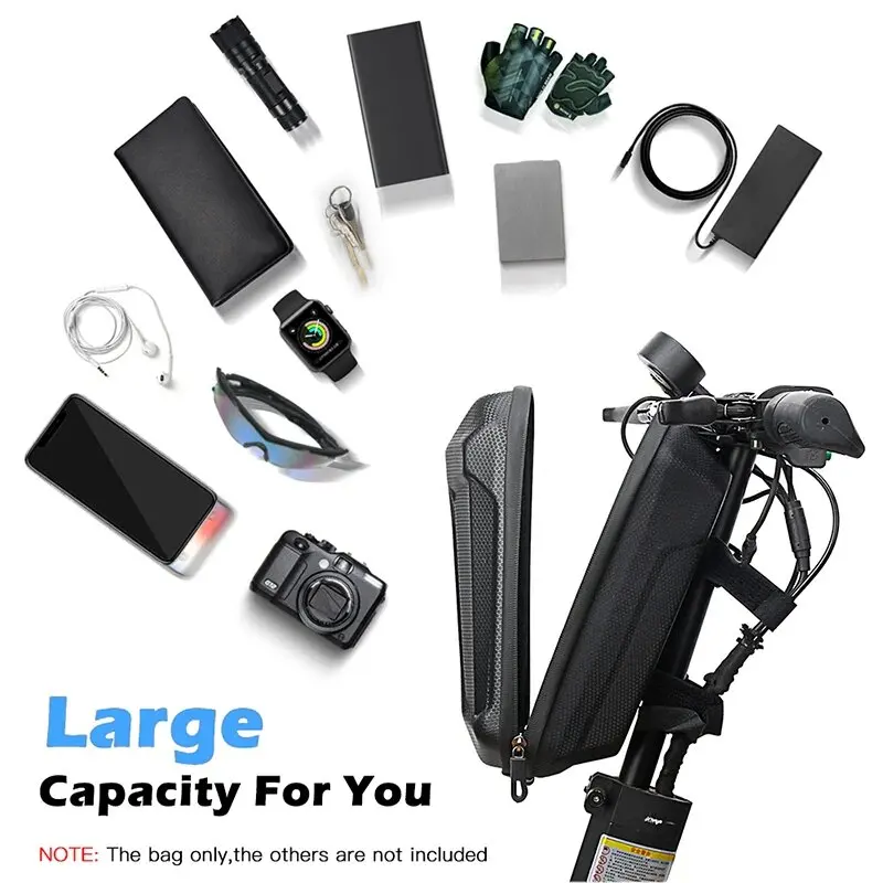 Electric Scooter Front Bag 5L Big Capacity Hard Shell Waterproof Bicycle Storage Bag Portable Hanging Bike Accessories