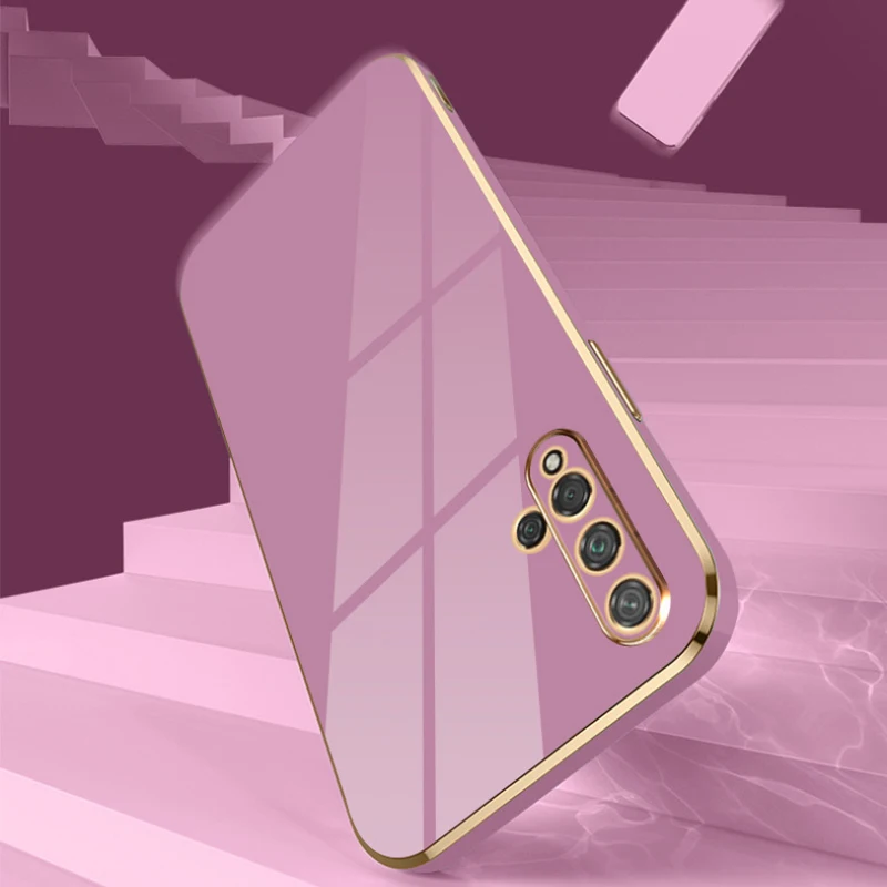 Luxury Square Plating Shockproof Back Cover
