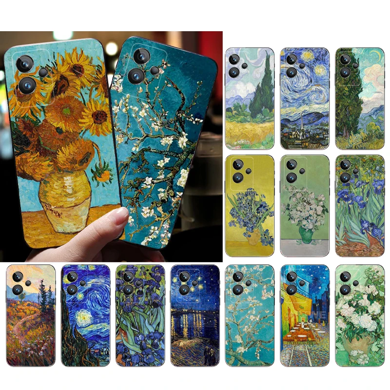 Custodia Per Oppo Realme Gt 2 Pro X2 Pro Xt C25S 9 8 7 6 Pro 6I Gt Master C3 C21 C21Y C11 X3 Superzoom Vincent Van Gogh Flower Paint