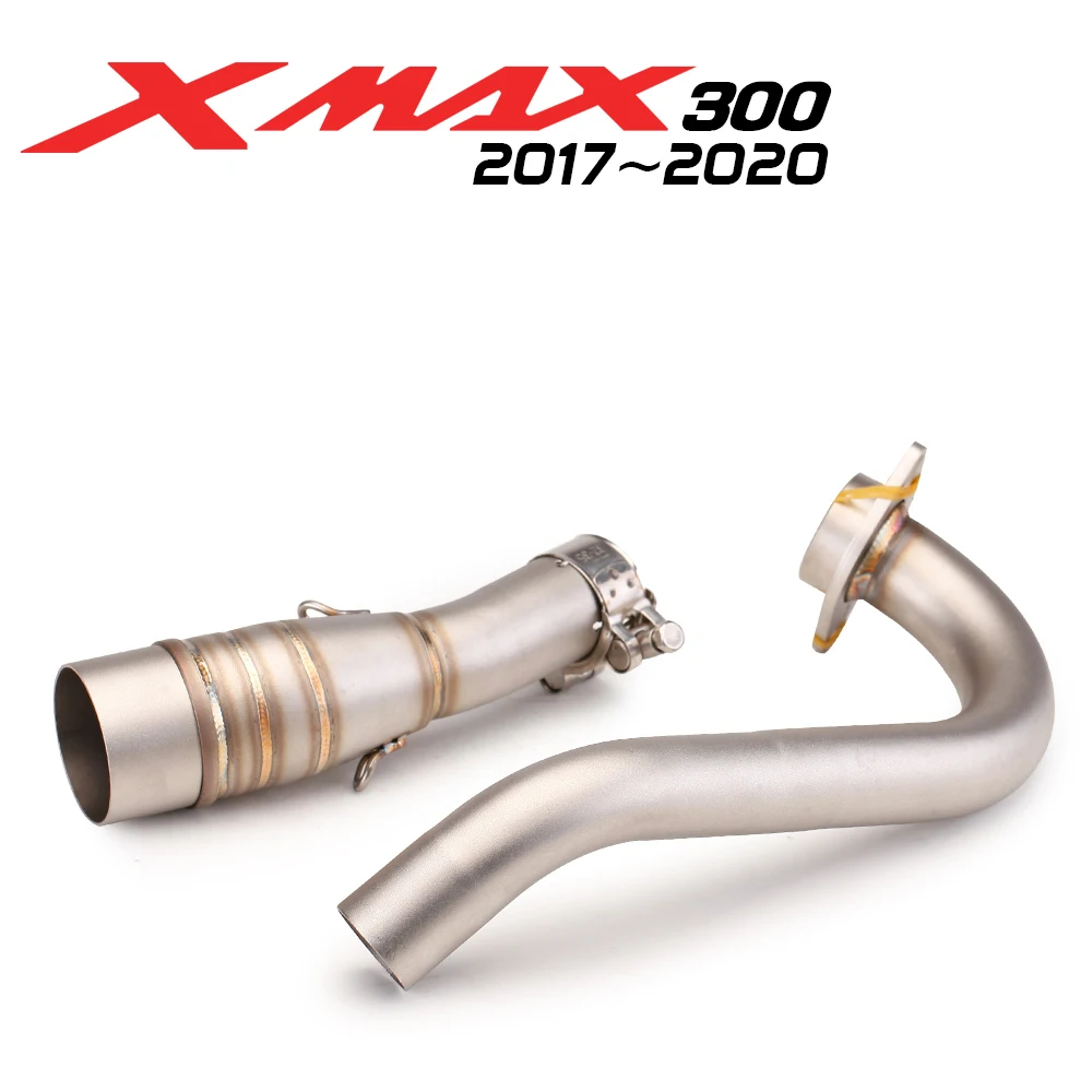 XMAX 300 Motorcycle Exhaust For Yamaha XMAX300 2017-2020 Stainless Steel Front Exhaust Muffler Escape Middle Link Pipe - Image 3