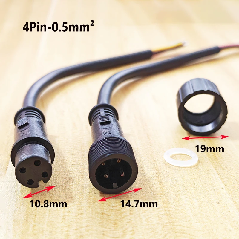 방수 와이어 커넥터 2/3/4/5/6핀 플러그 소켓(0.5-1.5mm² 케이블 포함) LED 조명 및 실외 장치용 정격 전기 조인트