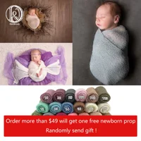 Soft Knit Stretchy Wraps Swaddle For Newborn Baby Photography Props Kids Receiving Blankets Cloth Accessories For Photo Shooting 1