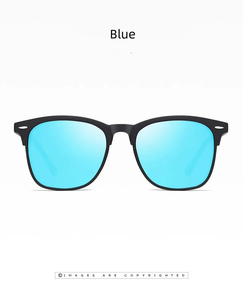 Retro Herren Polarisierte Sonnenbrille Grüner Vollrahmen Quadratische Sonnenbrille für Männer Outdoor Aviator Sonnenschutz im Trend UV400 Lunette – Detail 12