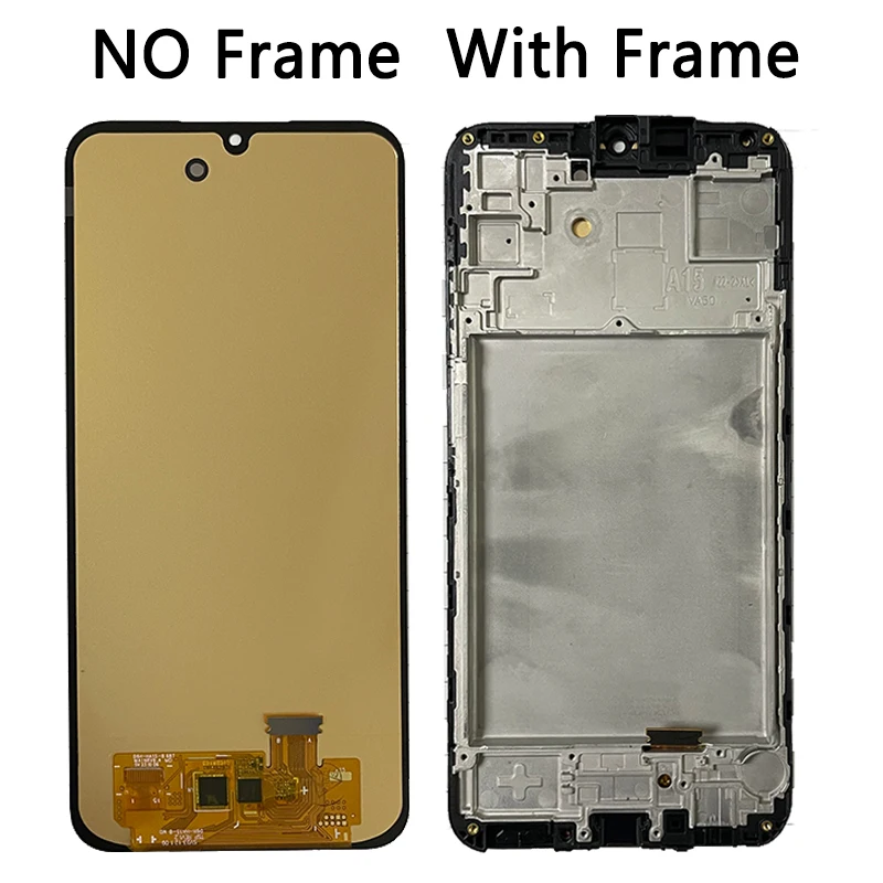 Super AMOLED A15 Display For Samsung A15 4G SM-A155F LCD Display Touch Screen Digitizer For Samsung A15 5G SM-A156B LCD Frame