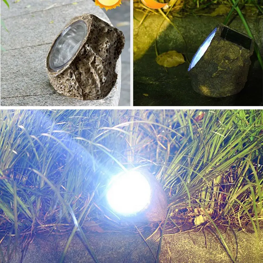 LED Solar Stone Light Daytime