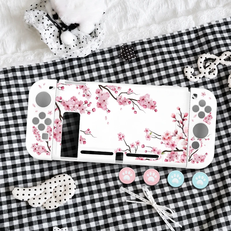 Enhanced TPU Soft Protective Case with Anti-Slip Shockproof Design and Bonus Thumb Grips