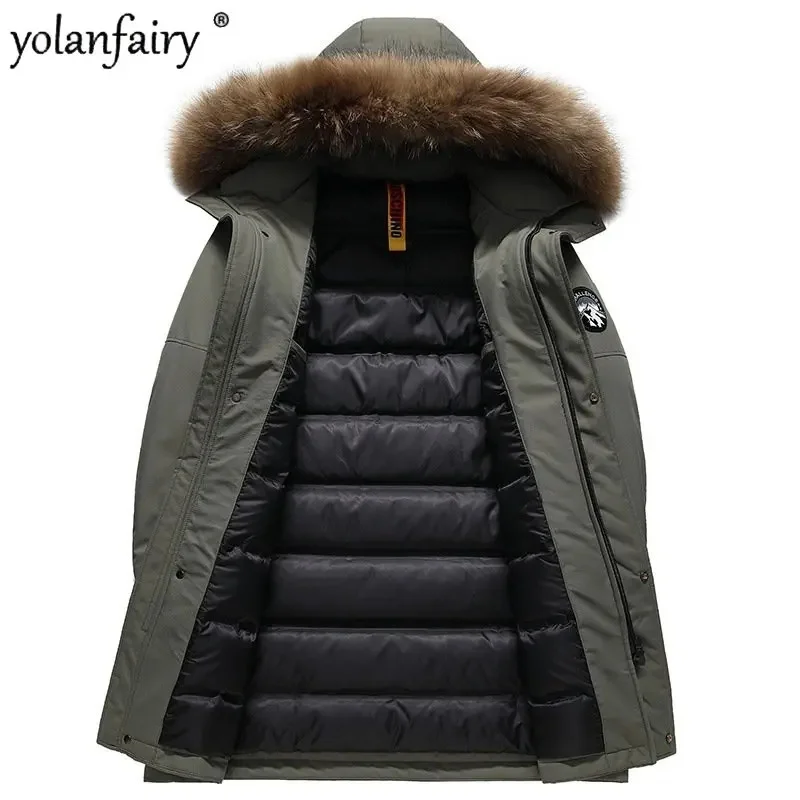 

2024 New White Duck Down Jacket Men Warm Coats and Jackets for Medium Long Puffer Clothes Thick Winter Overcoat jaquetas FCY