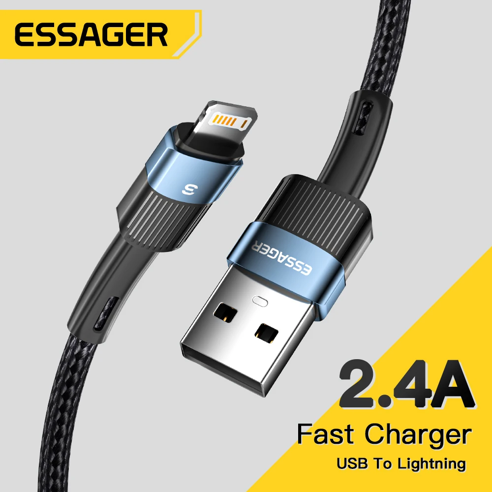 USB-кабель Essager для iPhone 12 11 13 Pro Max Xs 8 Plus кабель быстрой зарядки и передачи данных |